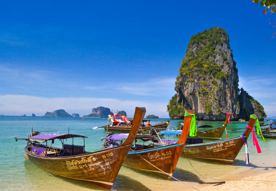 Thai longtail boats